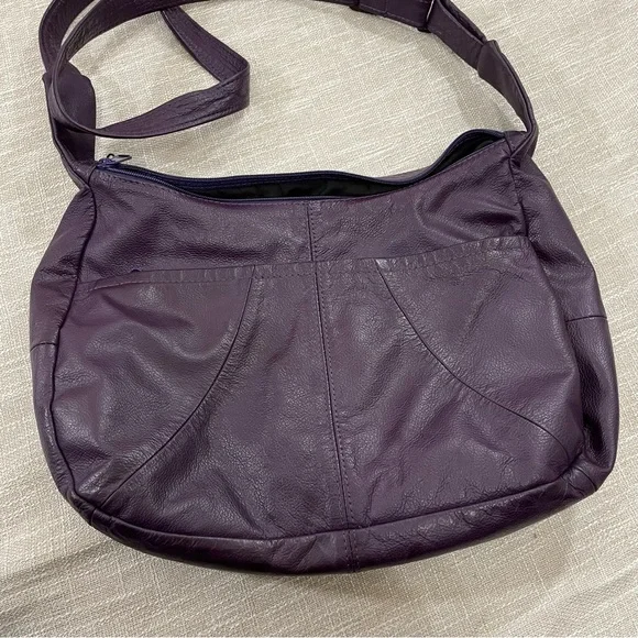 Ace Leather Goods Purple Leather Concealment Purse - Picture 2 of 9